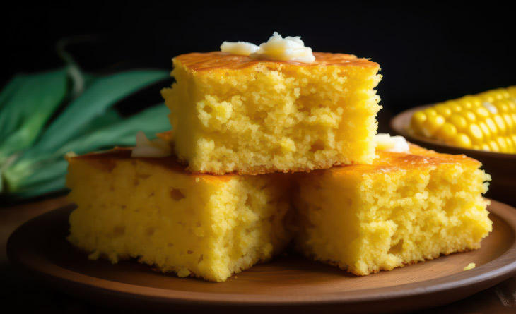 Fatias de sopa paraguaia.
