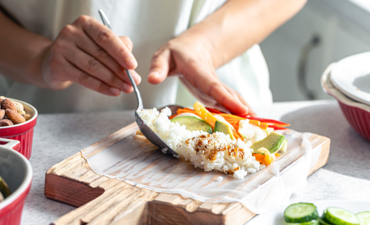 preparo de receitas com sobra de arroz