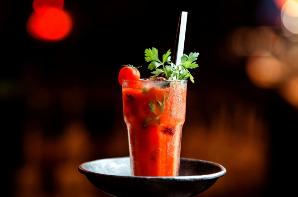 Copo de Bloody Mary.