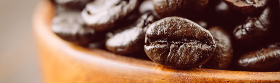 Grãos de café.