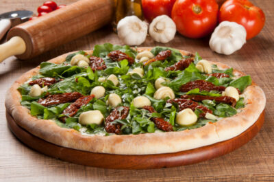 Pizza vegana.